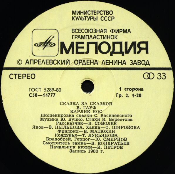 СКАЗКА ЗА СКАЗКОЙ: Карлик Нос, сказка В. Гауфа (инсценировка)
