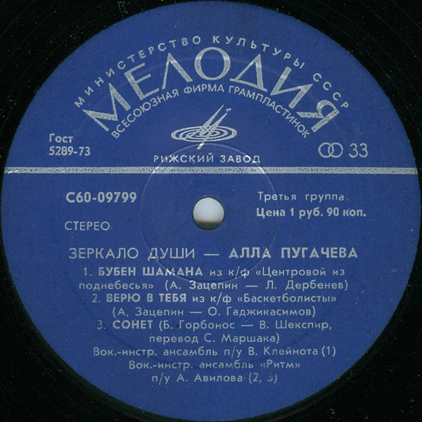 Алла Пугачёва. Зеркало души (1)