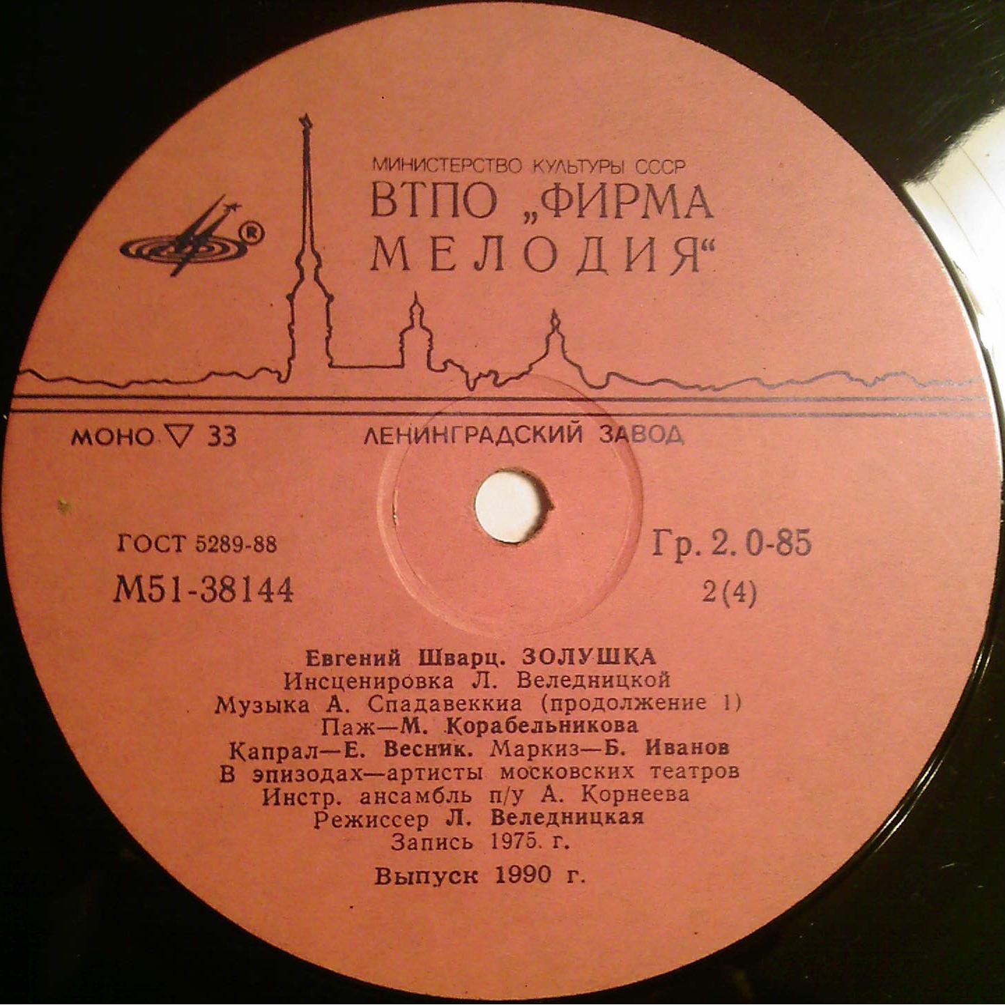 Е. Шварц. Золушка