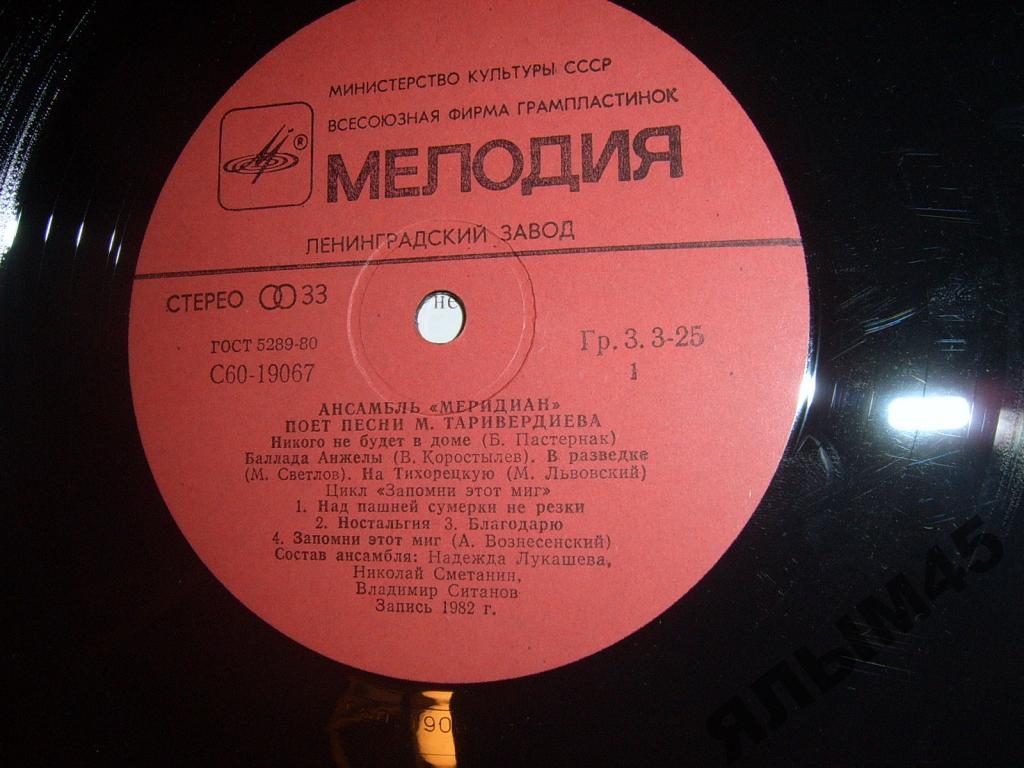 Ансамбль "Меридиан" поёт песни М. Таривердиева