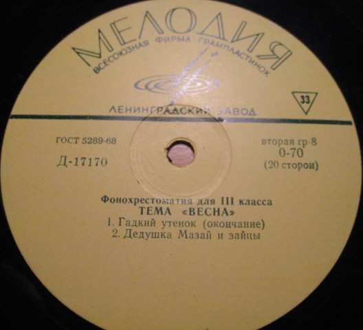 ФОНОХРЕСТОМАТИЯ для III класса (4/10): Тема "Весна"