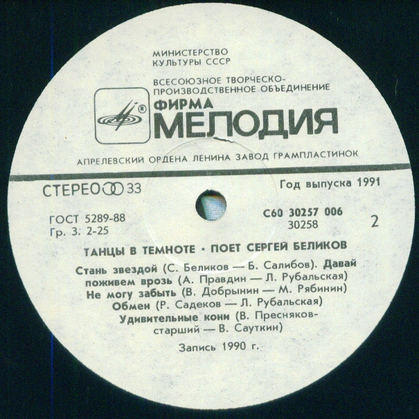 Сергей БЕЛИКОВ. «Танцы в темноте»