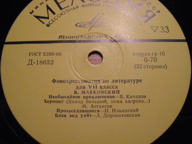 Фонохрестоматия по литературе для VII класса