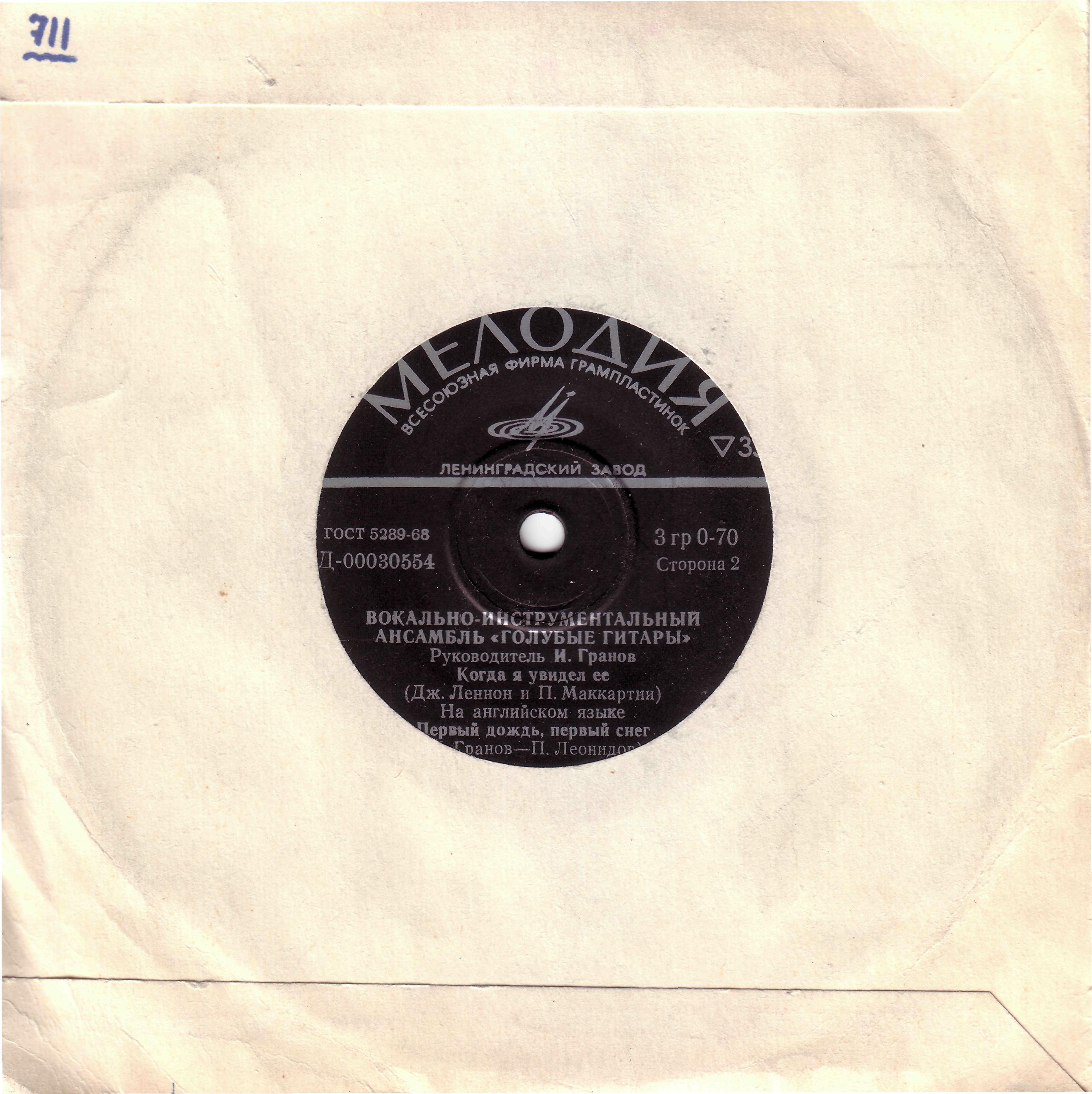 Вокально-инструментальный ансамбль  "Голубые гитары". Руководитель Игорь ГРАНОВ