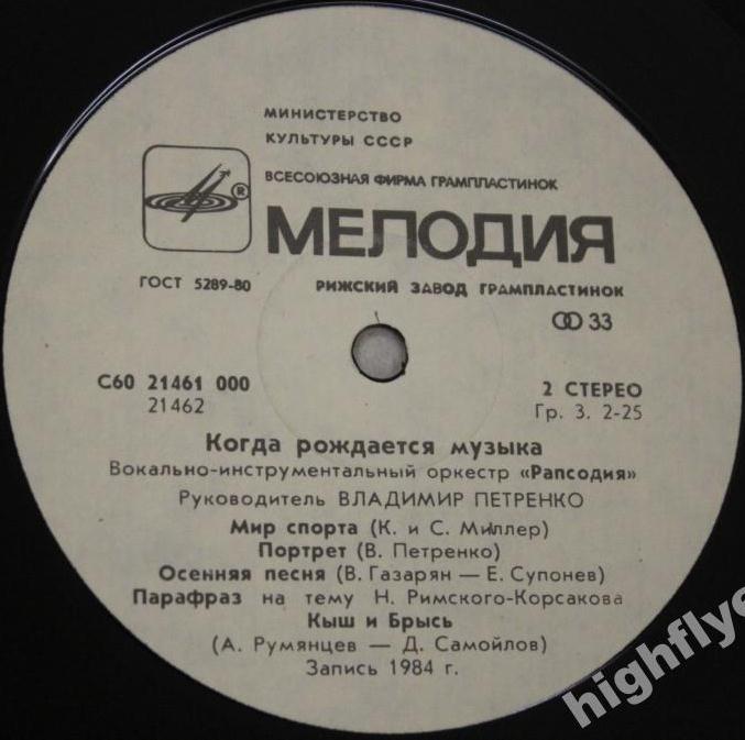 Вокально-инструментальный оркестр «РАПСОДИЯ» - Когда рождается музыка