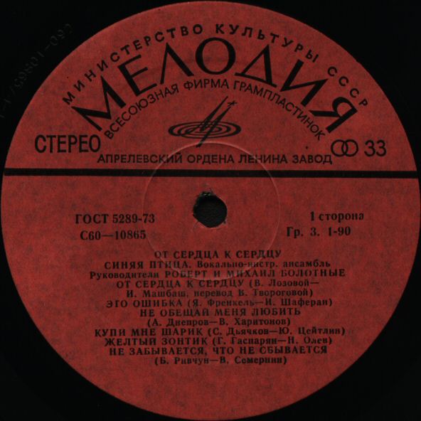 ВИА "Синяя птица". От сердца к сердцу