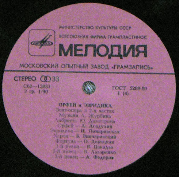Орфей и Эвридика (Зонг-опера в 2-х частях)