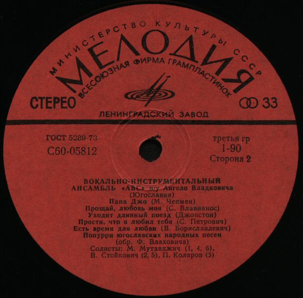 ВИА «ABC», руководитель А. Владкович