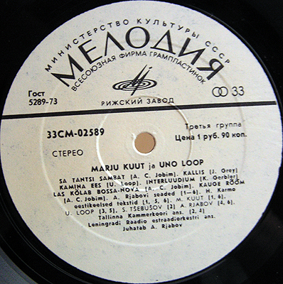 Марью КУУТ и Уно ЛООП (на эстонском языке)