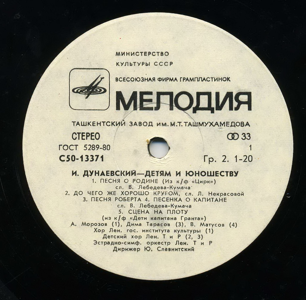 И. Дунаевский. Детям и юношеству