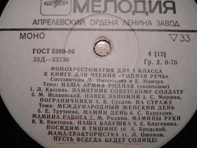 ФОНОХРЕСТОМАТИЯ для I класса к книге для чтения «Родная речь» (2/6)