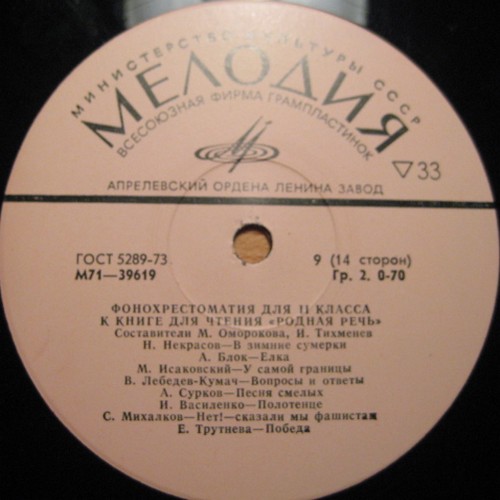 ФОНОХРЕСТОМАТИЯ для II класса к книге для чтения «Родная речь» (5/7)