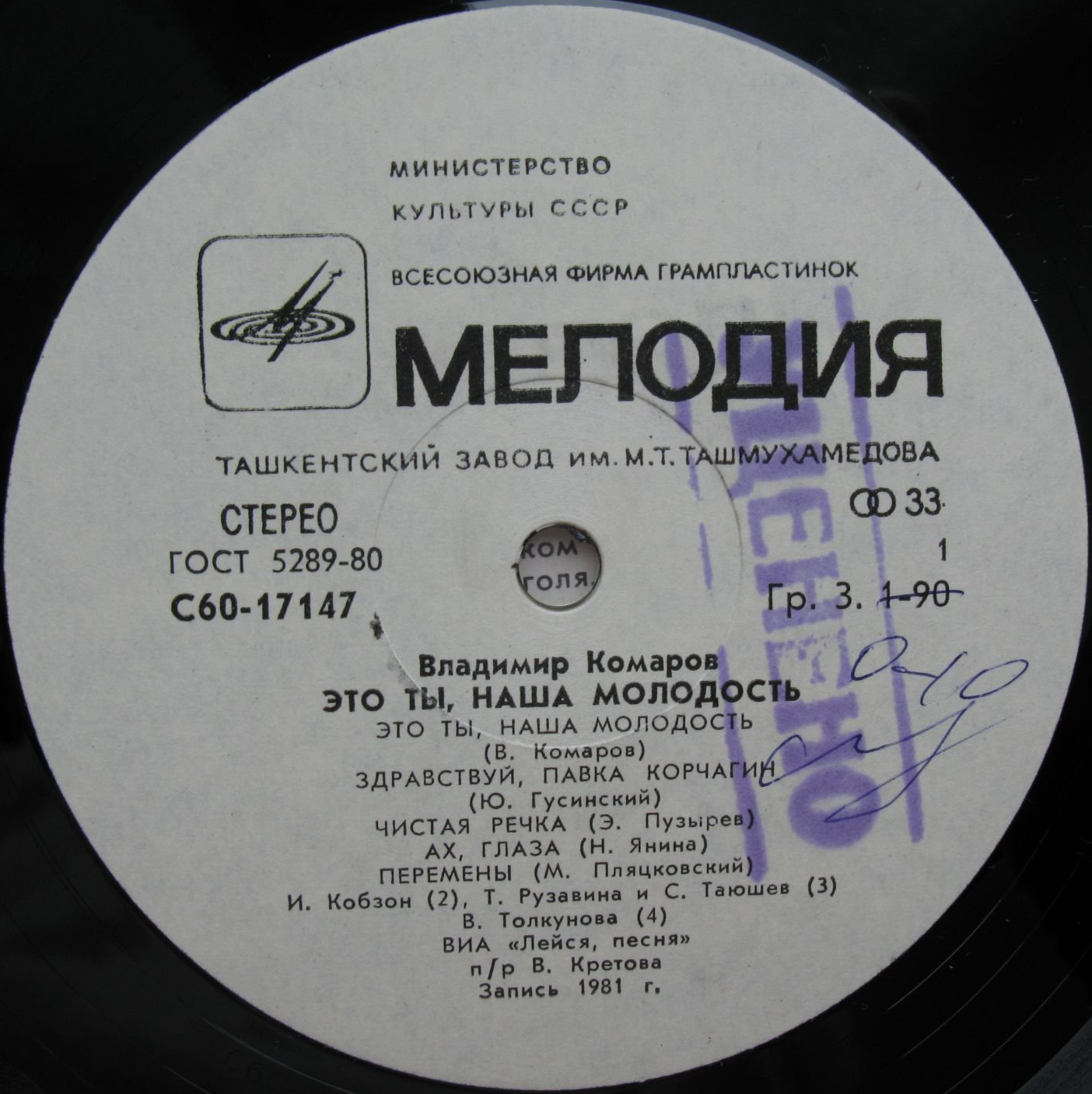 Владимир Комаров. «Это ты, наша молодость»