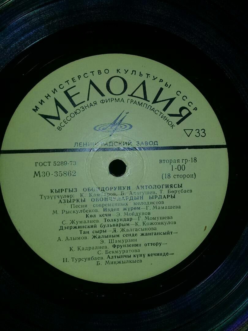 Антология киргизских песен