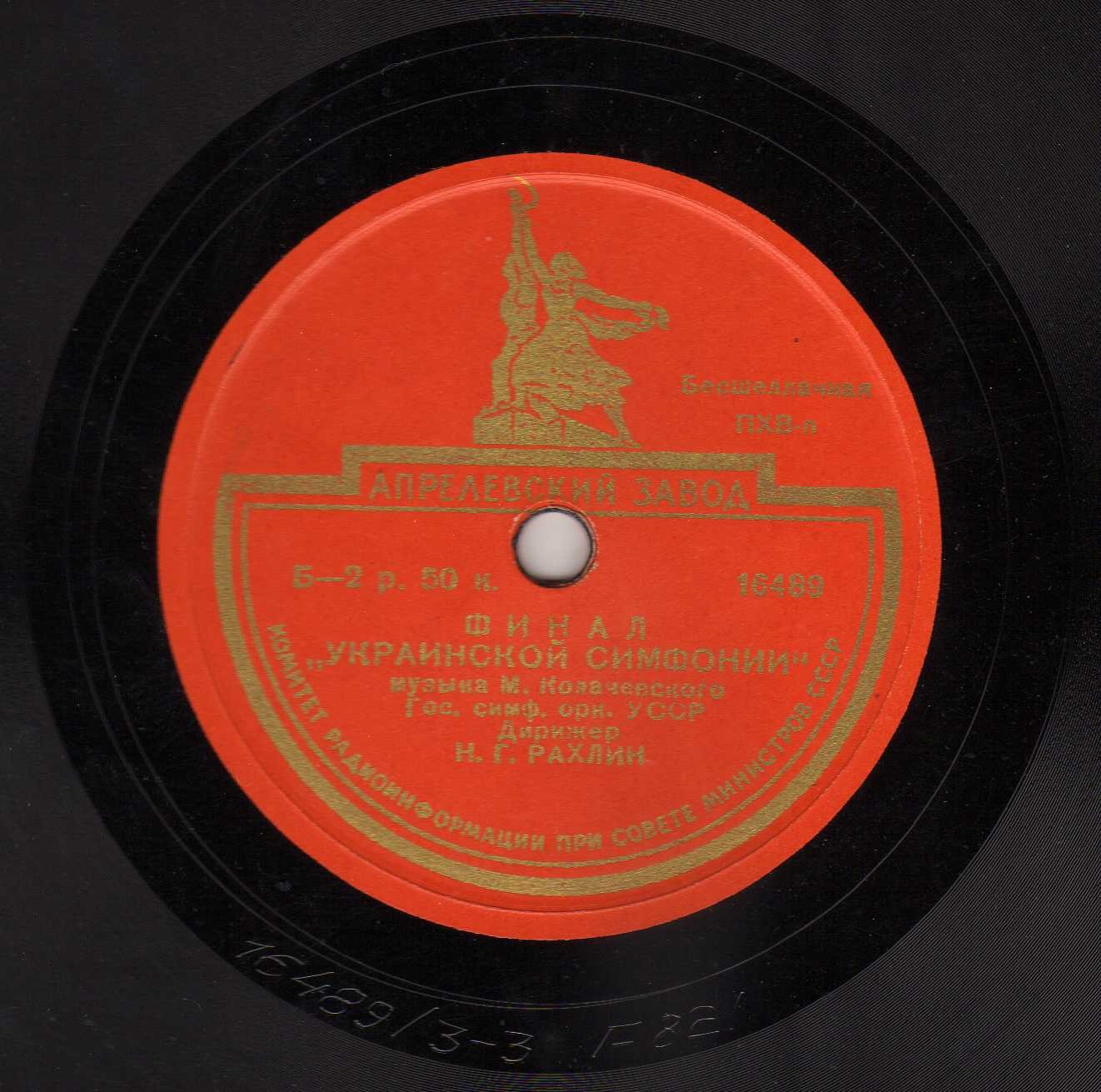 М. КОЛАЧЕВСКИЙ. Финал из "Украинской симфонии" — Гос. симфонический оркестр УССР, дирижер Н. Рахлин