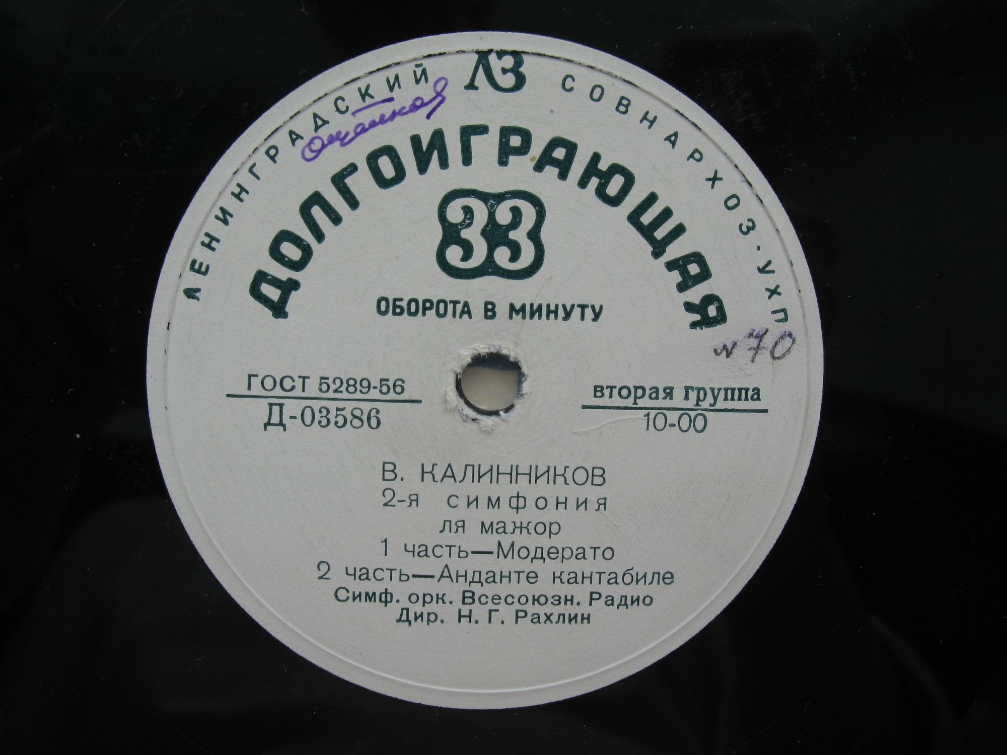 В. КАЛИННИКОВ (1866–1901): Симфония № 2 ля минор (Н. Рахлин)