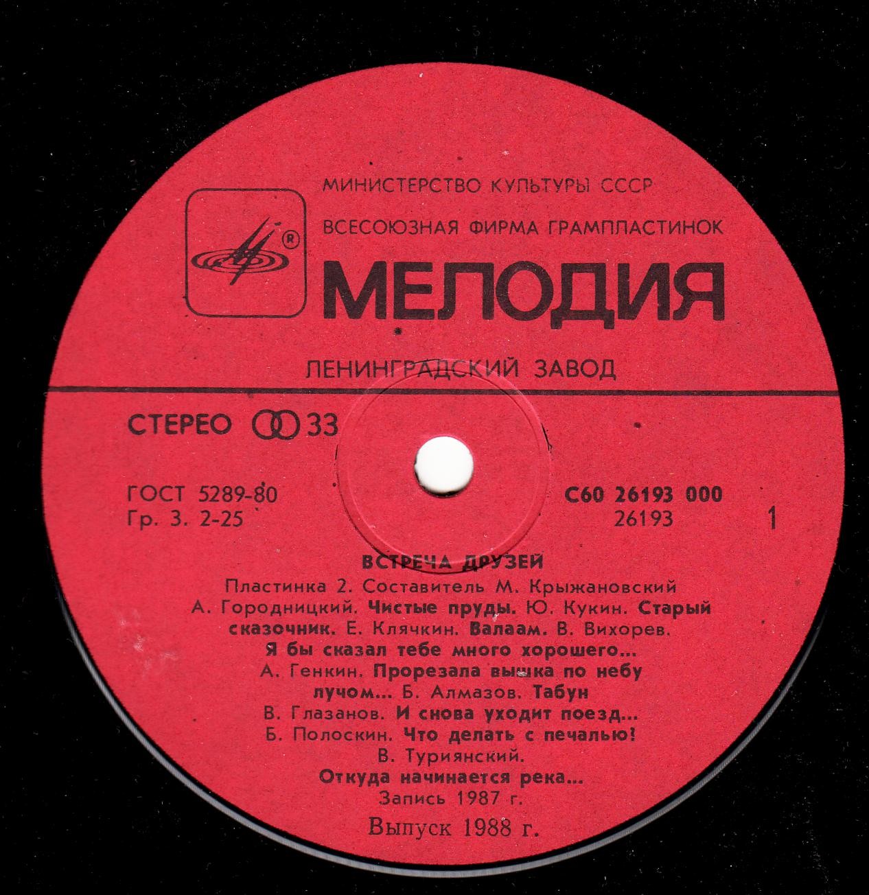 Встреча друзей. 25 лет клубу песни «Восток»