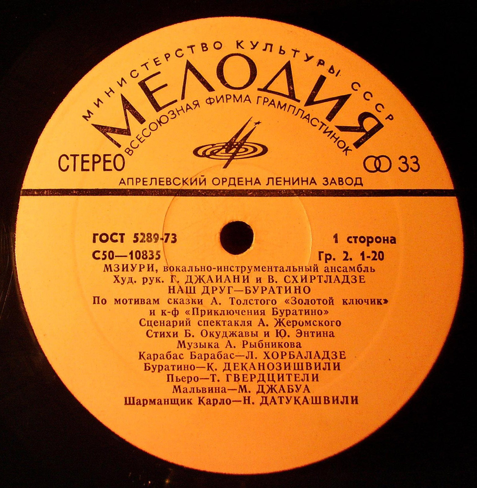 ВИА МЗИУРИ "Наш друг - Буратино"