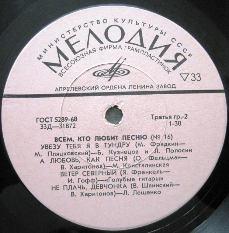 Всем, кто любит песню (№ 16)