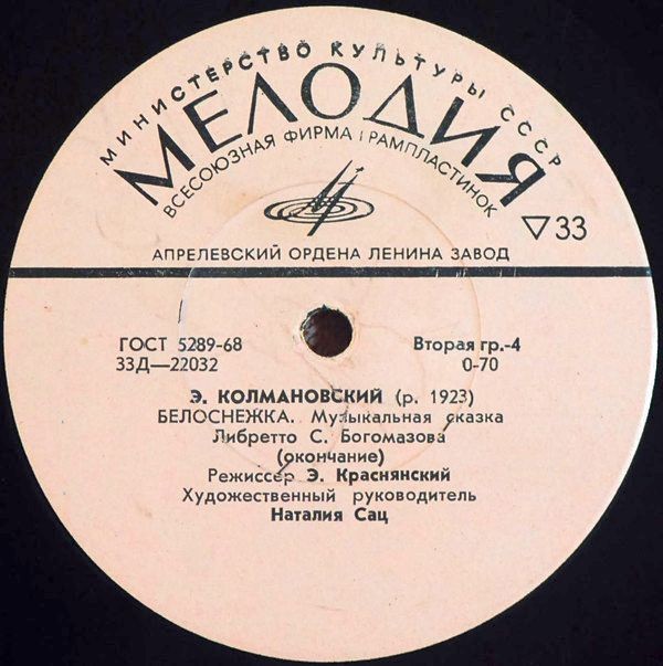 Э. Колмановский. Белоснежка (музыкальная сказка)