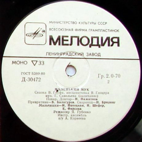 В. Гауф — Маленький Мук (инсценировка)