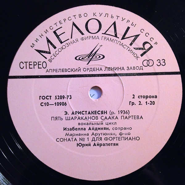 Эмин Аспетович АРИСТАКЕСЯН (1936)