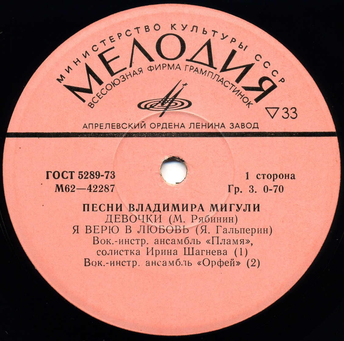 Владимир МИГУЛЯ. Песни