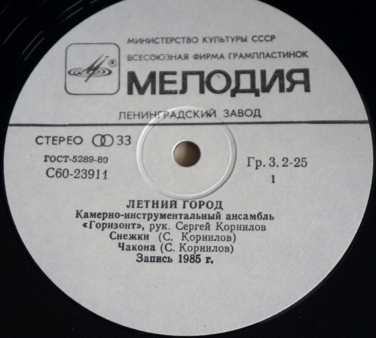 КАМЕРНО-ИНСТРУМЕНТАЛЬНЫЙ АНСАМБЛЬ «ГОРИЗОНТ», руководитель Сергей Корнилов. «Летний город»