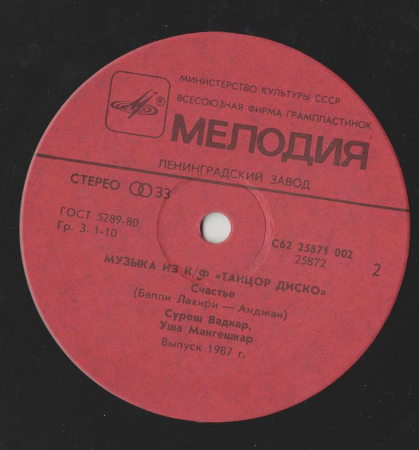 МУЗЫКА ИЗ КИНОФИЛЬМА «ТАНЦОР ДИСКО» (1)