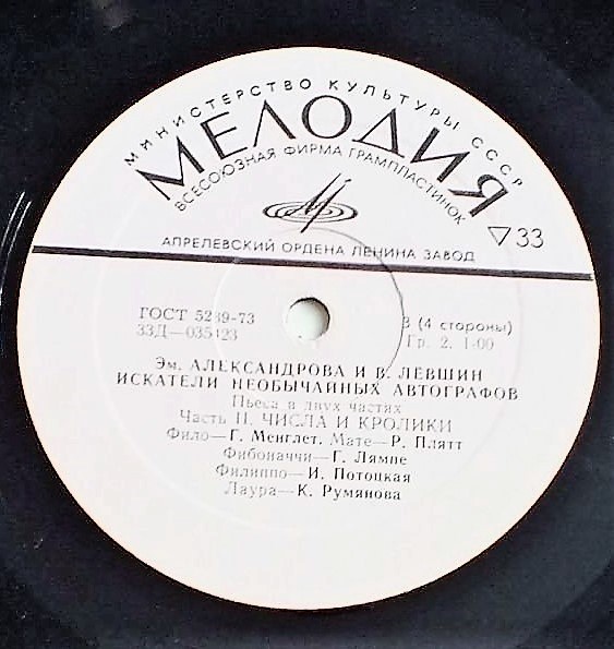 Искатели необычайных автографов. Пьеса в 2 частях Э. Александровой и В. Лёвшина