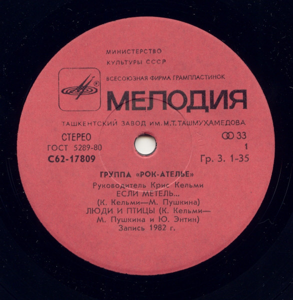 ГРУППА "РОК-АТЕЛЬЕ", руководитель Крис Кельми. «Свежий ветер»