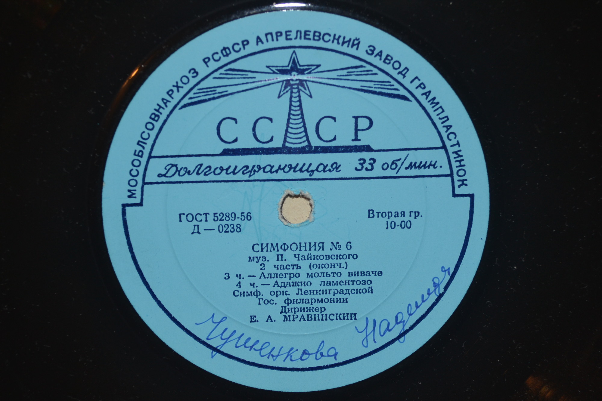 П. ЧАЙКОВСКИЙ (1840–1893): Симфония №6 «Патетическая» си минор, соч. 74 (Е. Мравинский)