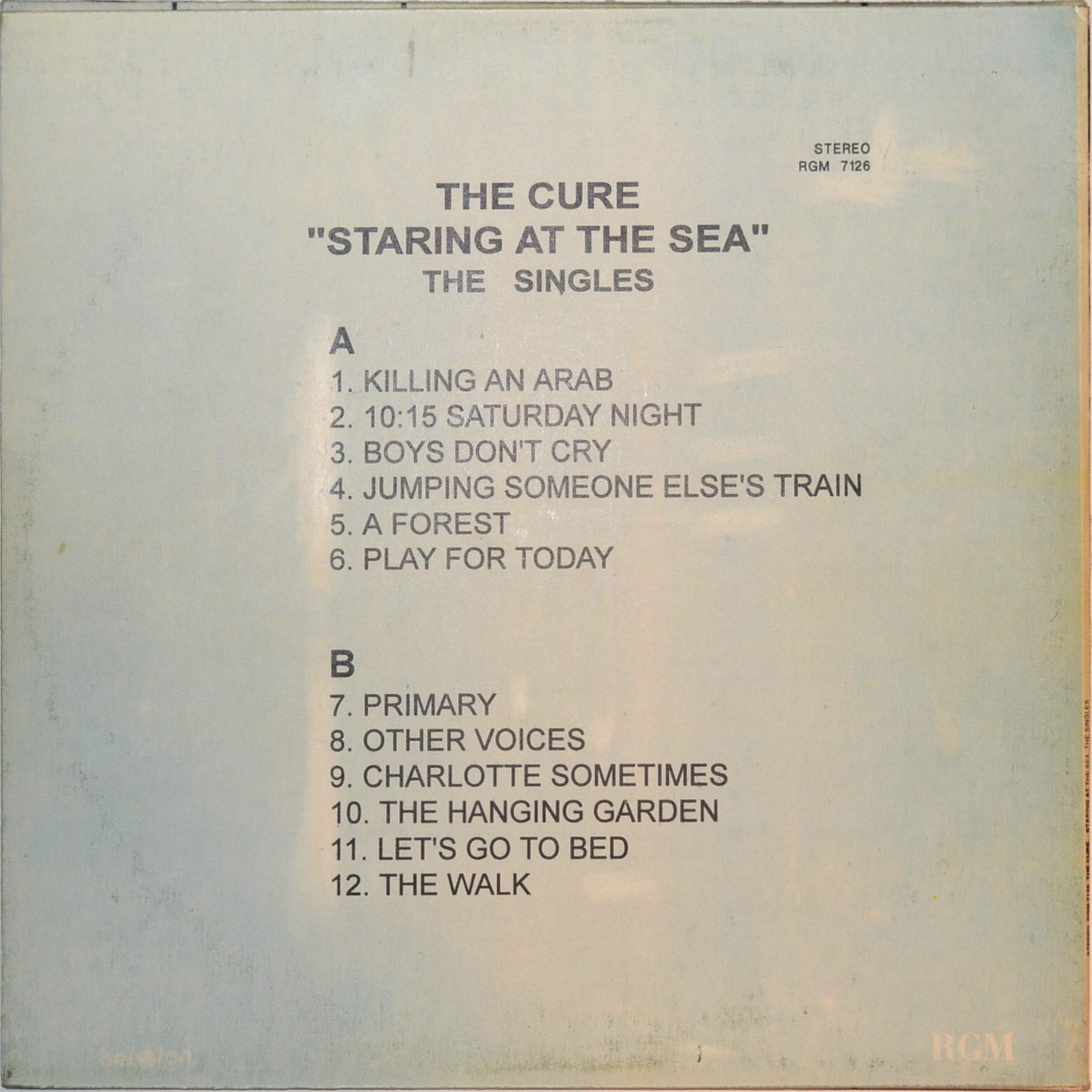The CURE. Staring At The Sea
