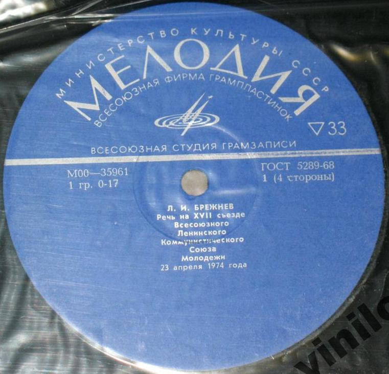 Л. И. Брежнев - Речь на XVII съезде ВЛКСМ