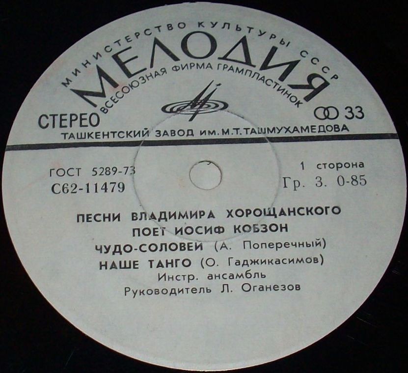Песни Владимира Хорощанского поет Иосиф Кобзон