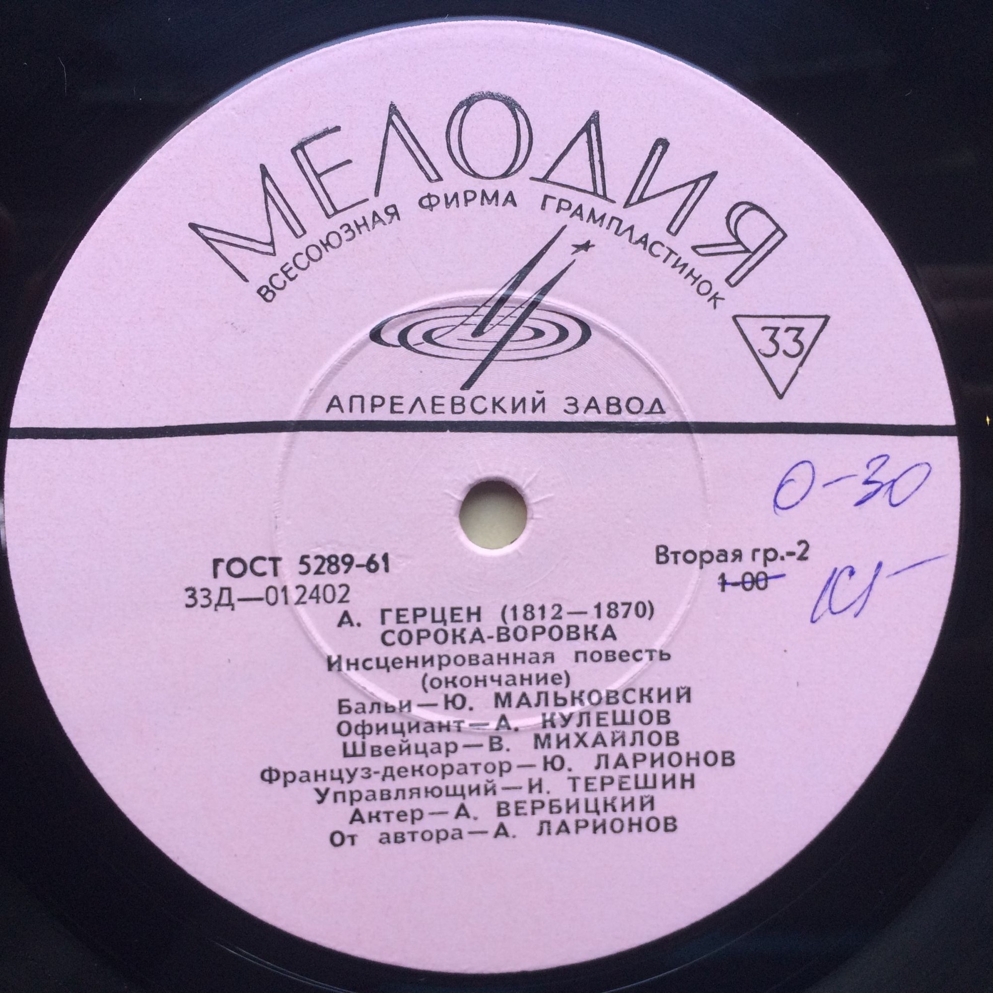 А. ГЕРЦЕН (1812—1870): Сорока-воровка, инсценированная повесть