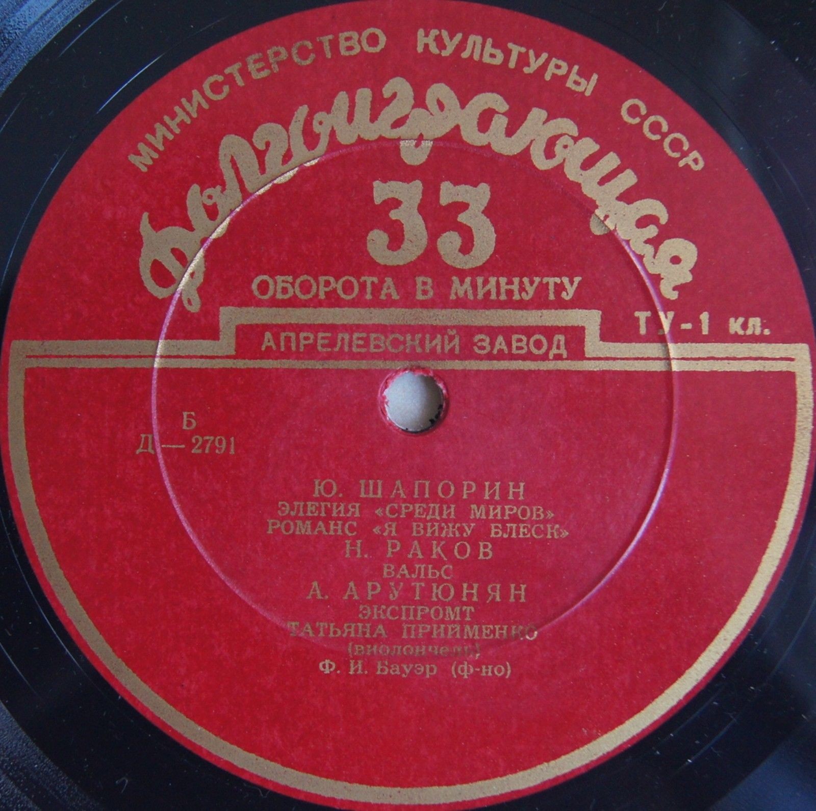 Т. Прийменко (виолончель)