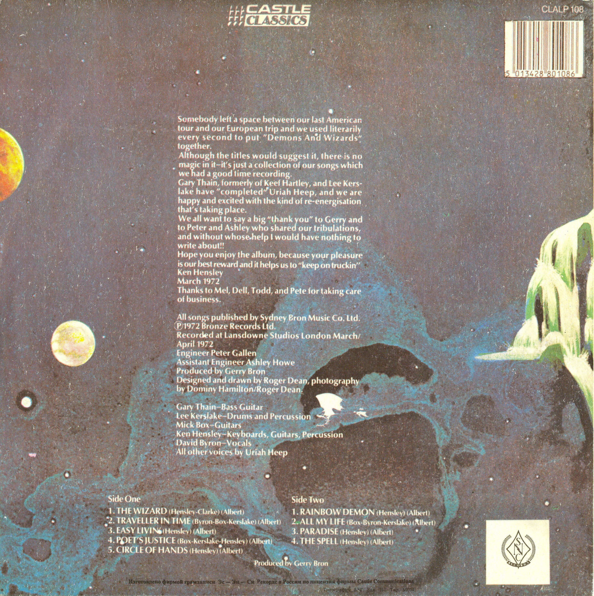URIAH HEEP "Demons And Wizards"