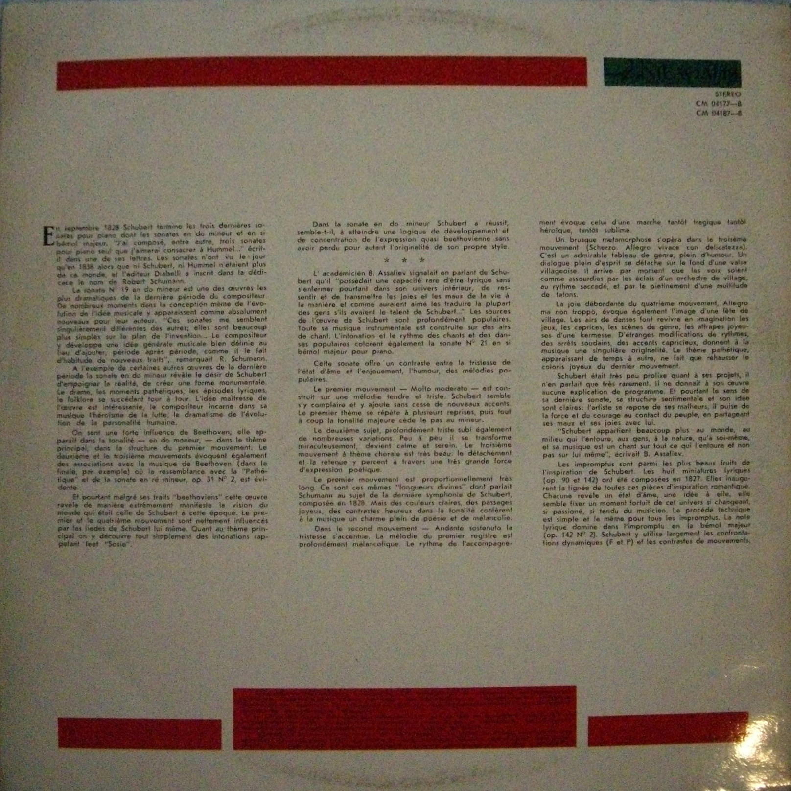 Ф. ШУБЕРТ: Экспромт, Соната № 19 (С. Рихтер, ф-но)