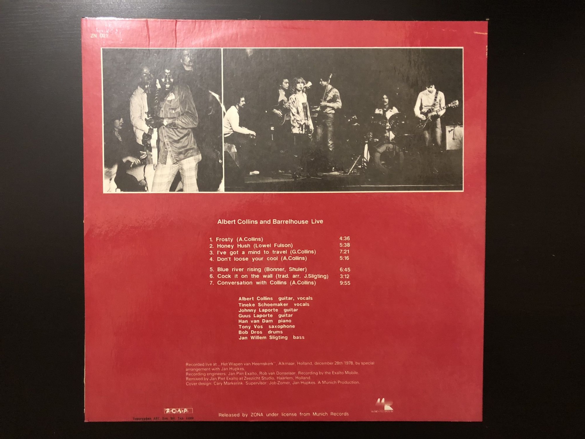 ALBERT COLLINS AND BARRELHOUSE. Live