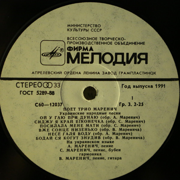 Поет трио Маренич