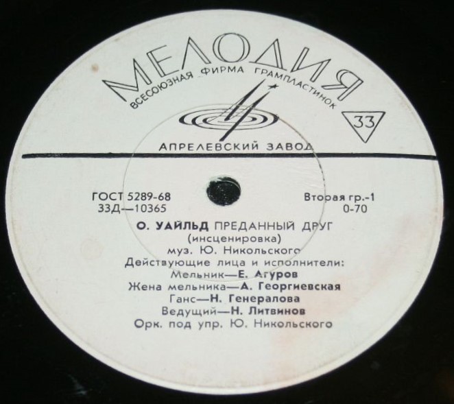 О. УАЙЛЬД (1856-1900) «Преданный друг», инсценировка сказки