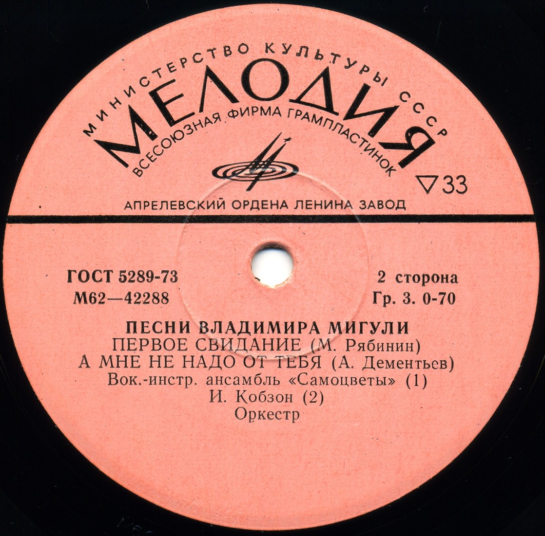 Владимир МИГУЛЯ. Песни