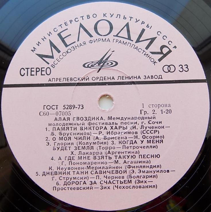 АЛАЯ ГВОЗДИКА. Международный молодежный фестиваль песни в Сочи.