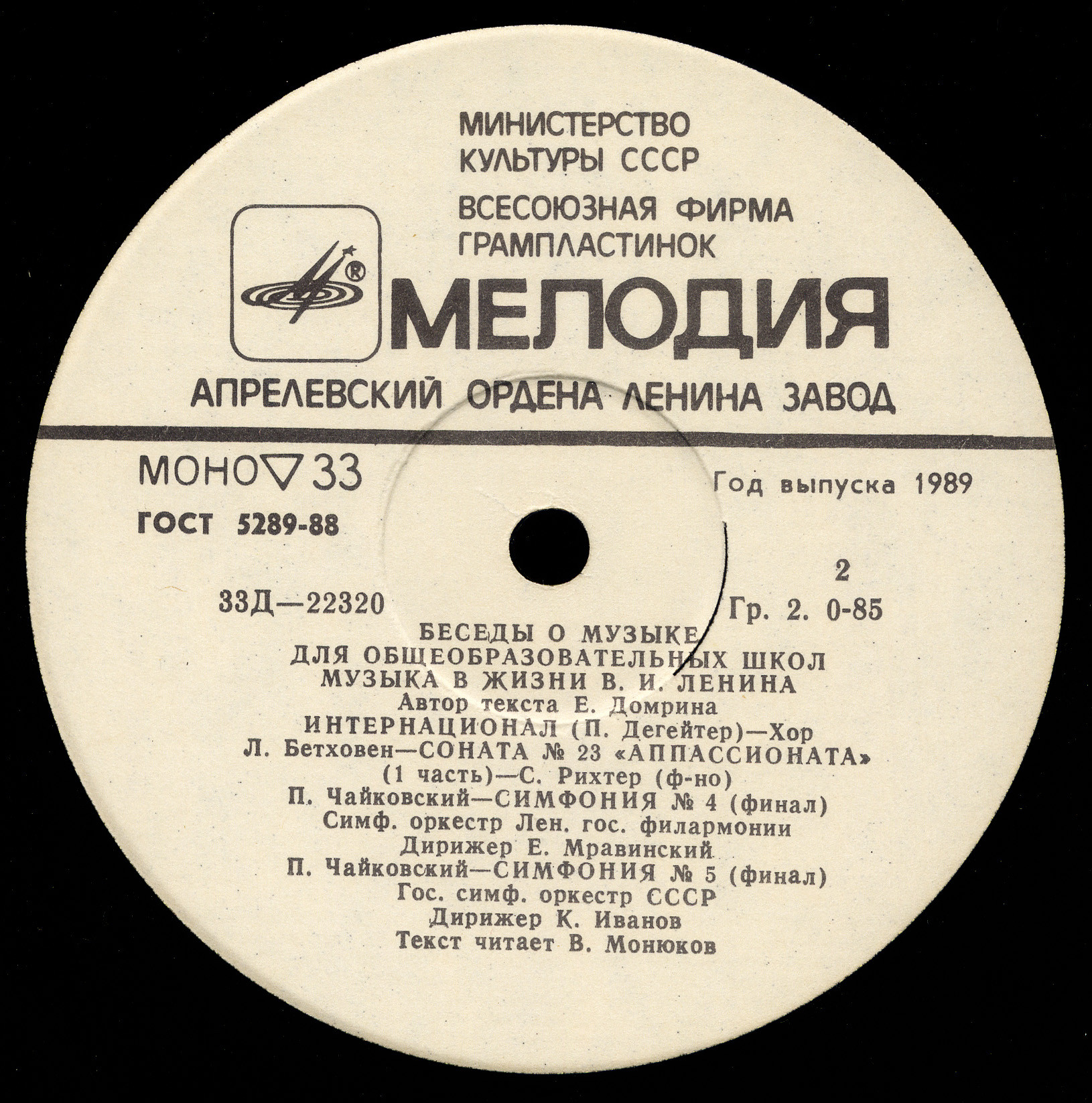 Музыка в жизни В. И.  Ленина