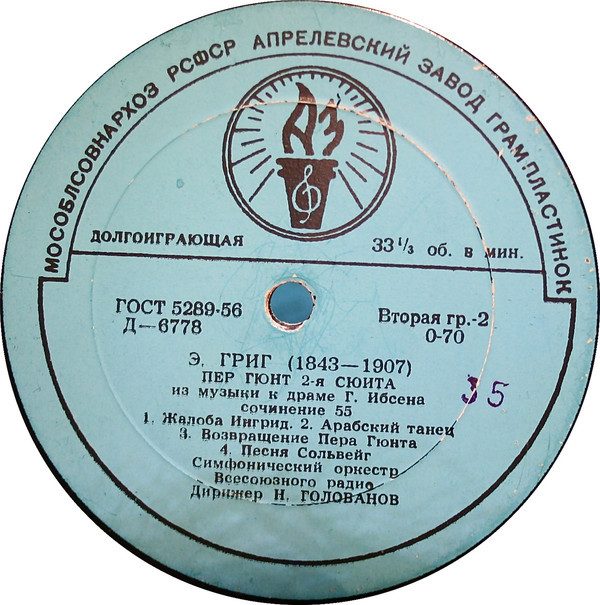 Э. ГРИГ (1843–1907): Сюиты №1 и 2 из музыки к драме Г. Ибсена «Пер Гюнт» (Н. Голованов)