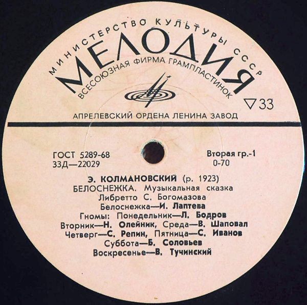 Э. Колмановский. Белоснежка (музыкальная сказка)