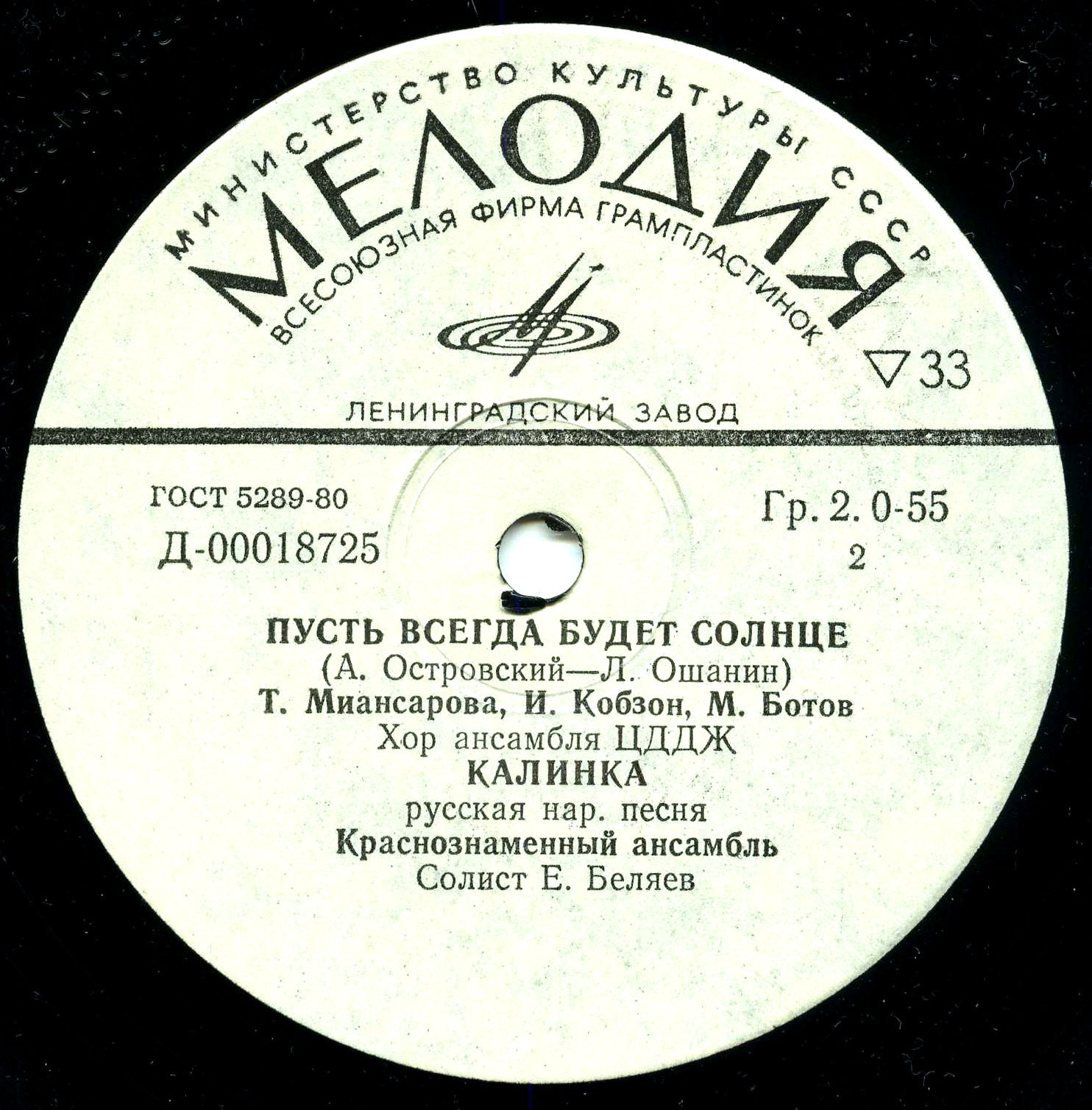 Песни советских композиторов, русская народная песня