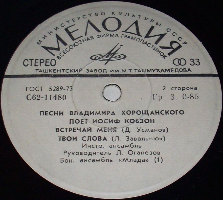 Песни Владимира Хорощанского поет Иосиф Кобзон