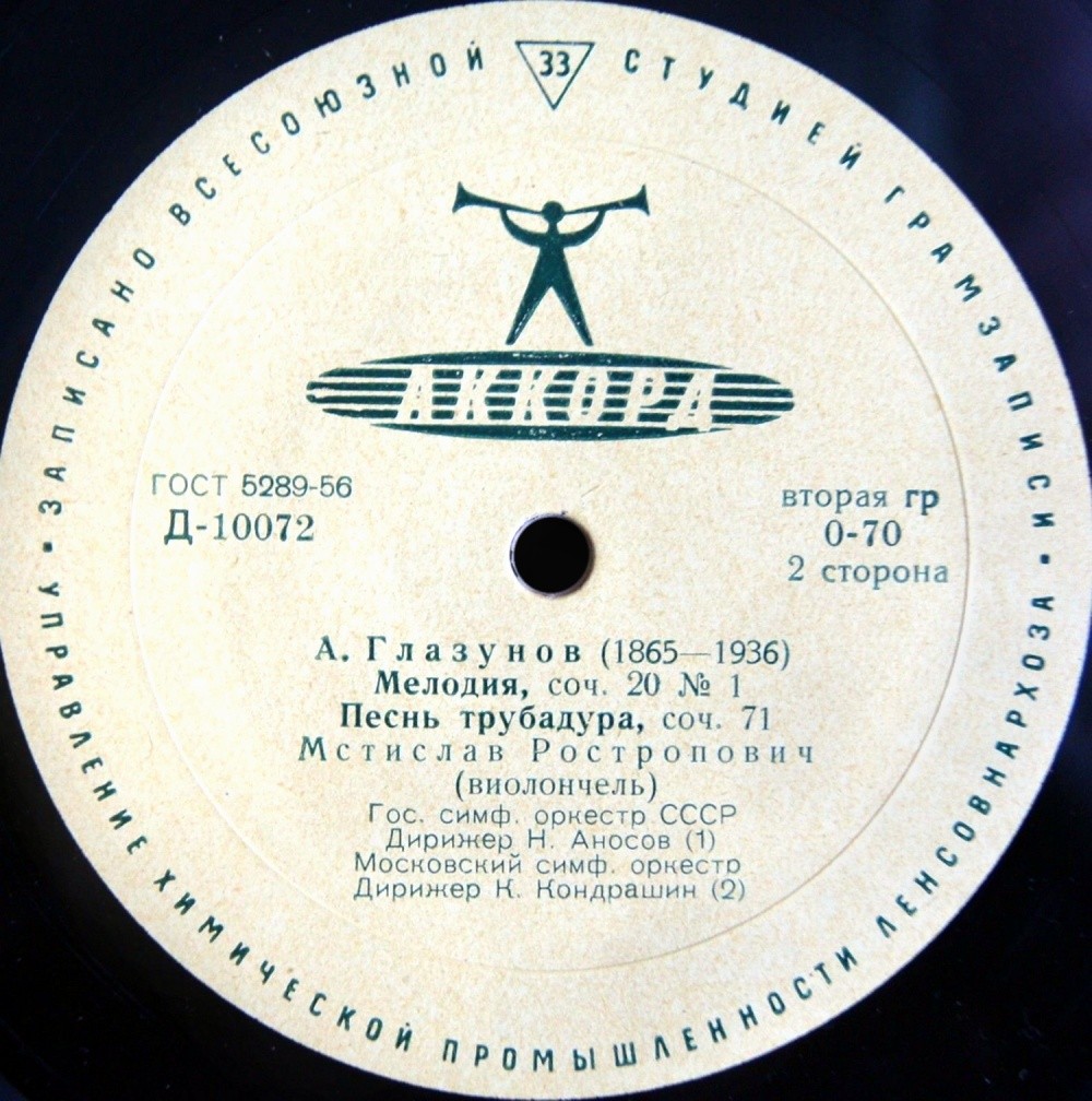 М. Ростропович (виолончель)